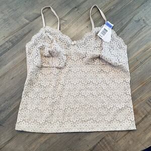Delta Burke Lace Camisole Womens Plus Size 3X Fairy Shaping Wireless y2k NWT